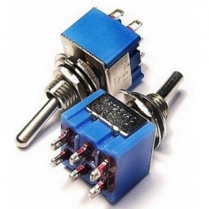 Chave Alavanca MTS202 - 2 Posições (Posições ON/OFF)  6A 250VAC.