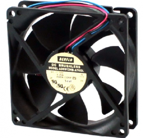 Micro ventilador cooler 92x92x25mm 12v ad0912hb-a76 / HDB0912UA-F Rolamento