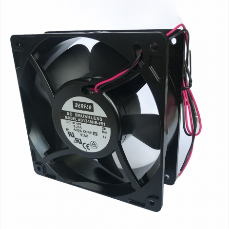 MICRO VENTILADOR COOLER AD1248HBF51 48VDC 120X120X38MM ROLAMENTO 0,20A 2 FIOS BERFLO