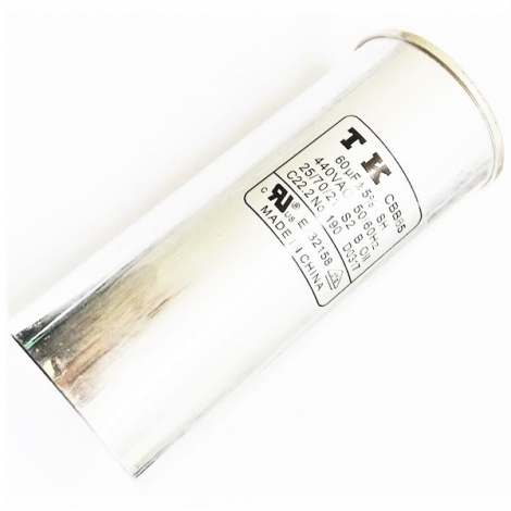Capacitor 60uF x 440Vac +/- 5% 50/60Hz CBB65 TK CANECA ALUMINUO